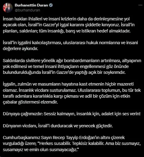 iletisim baskani duran dan israil in gazze yi 18927487 5053 m