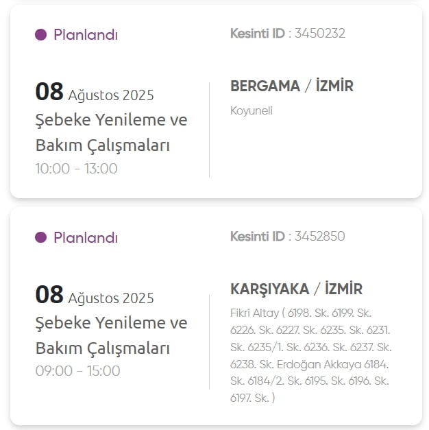 İzmir GEDİZ elektrik kesintisi! 8 Ağustos İzmir'de elektrik kesintisi ne zaman bitecek, elektrikler ne zaman gelecek?