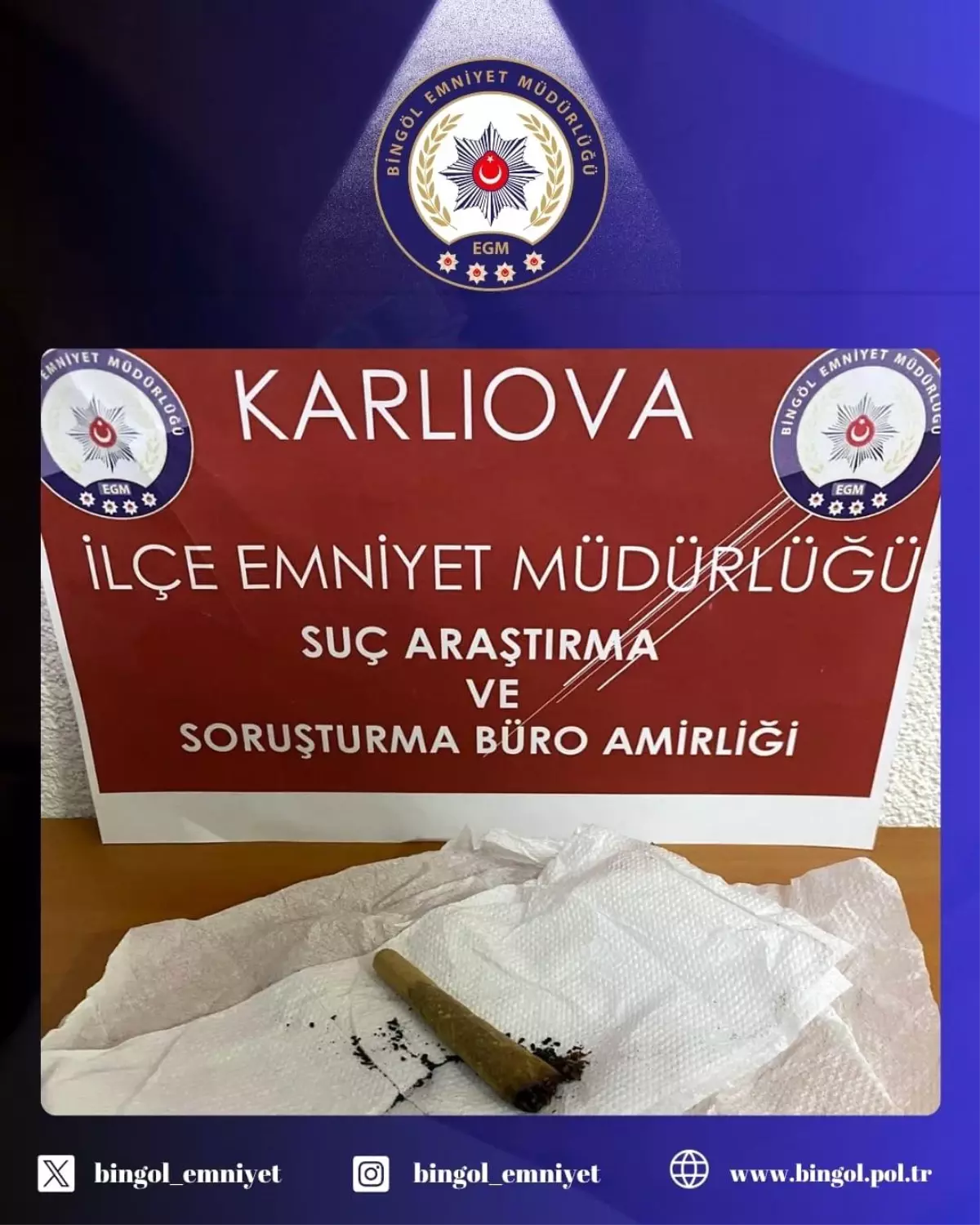 Bingöl'de Uyuşturucu Operasyonu: 2.79 Gram Esrar Ele Geçirildi