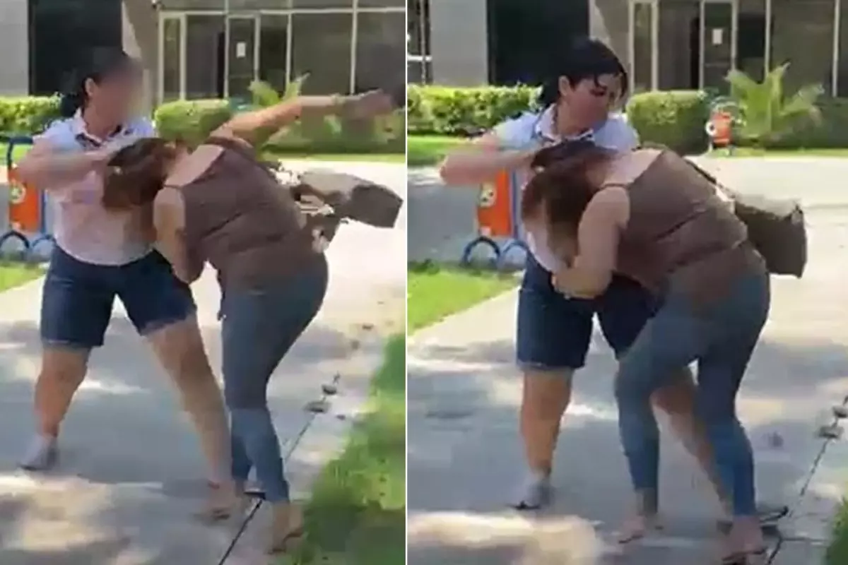 Kocasıyla birlikte bastığı kadını saçından sürükledi