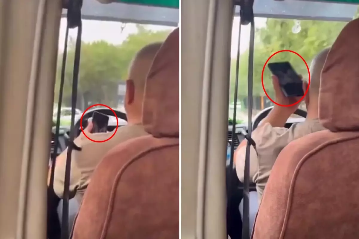 Minibüs şoförü yolculara aldırış etmeden cinsel içerikli film izledi