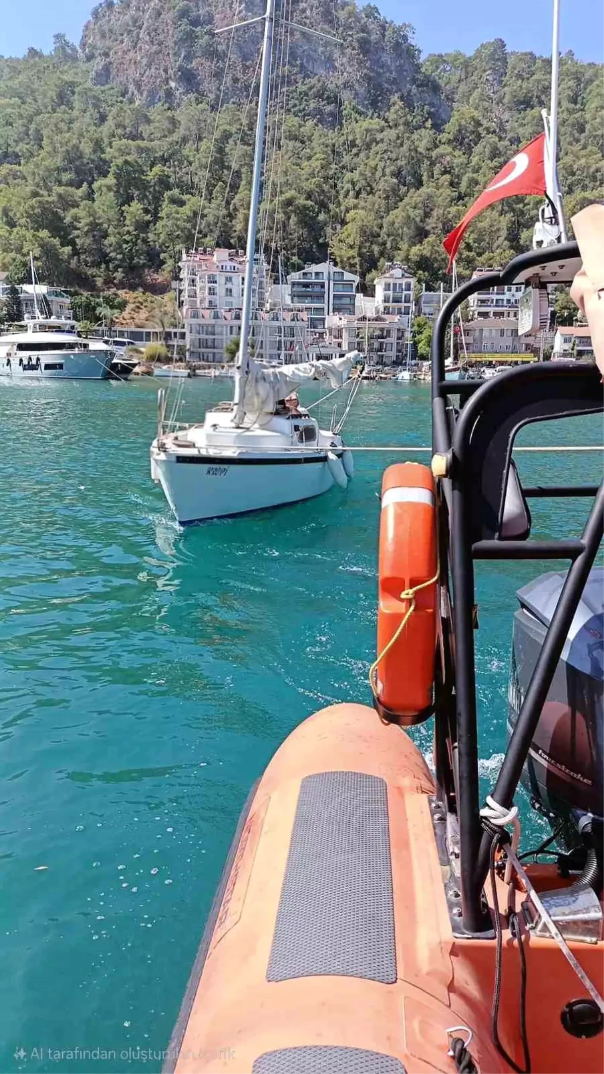 Fethiye'de Arızalanan Yelkenli Tekne Kurtarıldı