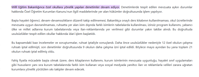 Ruhsatı iptal edilen 21 özel okul hangileri? MEB hangi özel okulları kapattı?