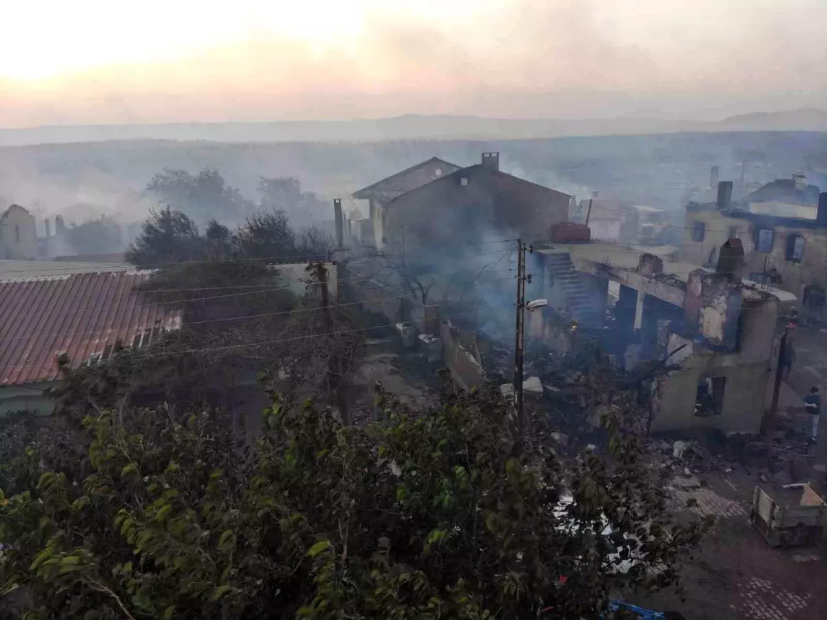 Çanakkale'de Orman Yangını: Saçaklı Köyü Büyük Maddi Hasar Gördü