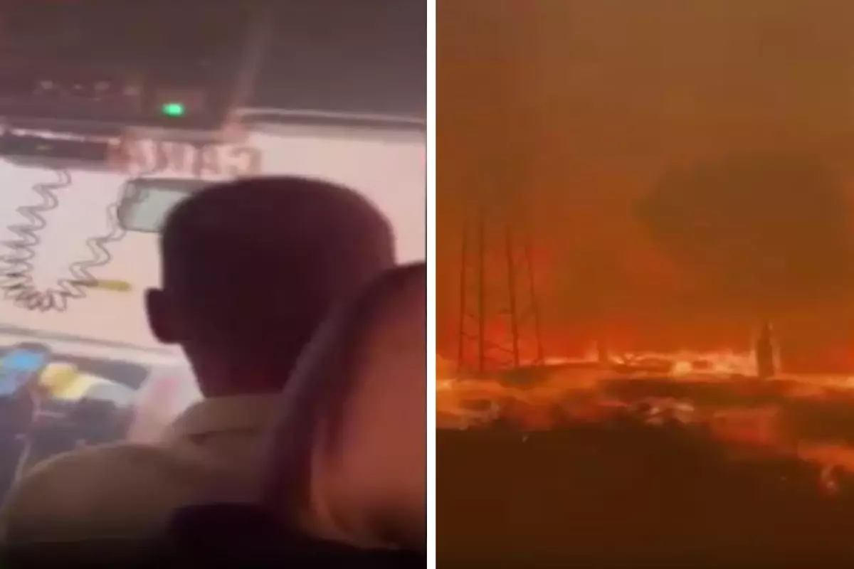 Çanakkale'de ekipler yangının ortasında kalmış! İşte dehşet anları