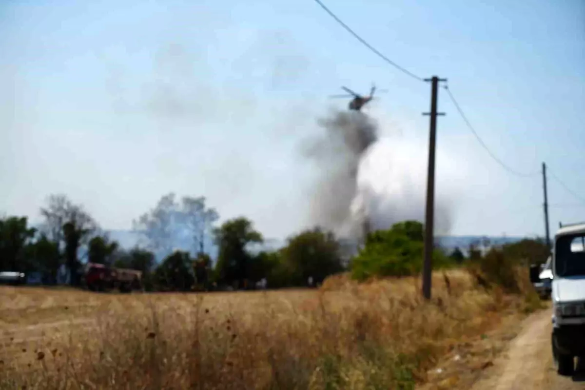 Çanakkale'de Tarım Arazisinde Yangın Kontrol Altına Alındı