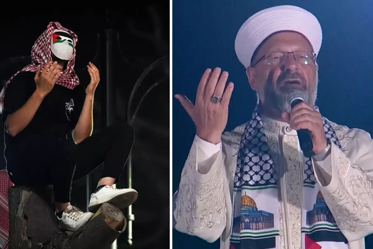 Diyanet İşleri Başkanı Ali Erbaş, Gazze'deki zulmün sona ermesi için binlerce kişiyle dua etti