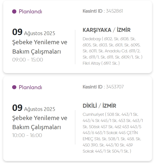 İzmir GEDİZ elektrik kesintisi! 9 Ağustos İzmir'de elektrik kesintisi ne zaman bitecek, elektrikler ne zaman gelecek?