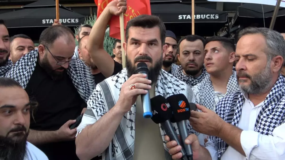 Konya'da İsrail protestosu