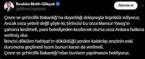 melih gokcek abb ye uygulanan ceza mansur yavas 18930783 5158 m