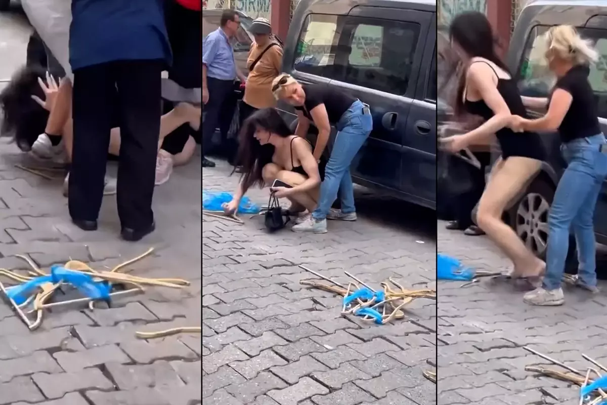 'Sokakta böyle çıplak gezmeyin' deyip saldırdı! Kavga kamerada