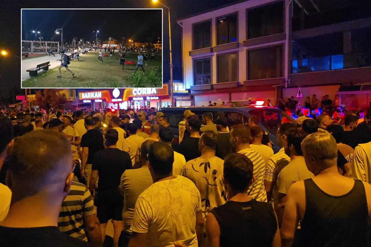 Taşkınlık çıkaran grup ilçeyi karıştırdı! Polis ve jandarma havaya ateş açtı