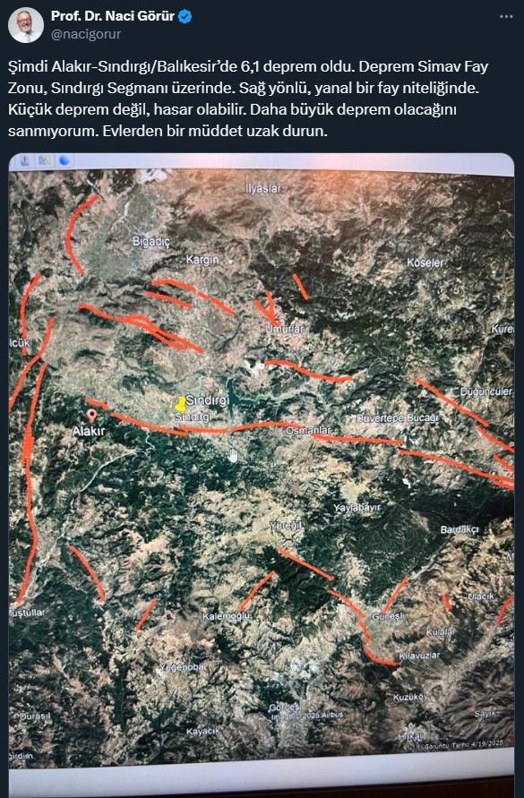naci gorur den 6 1 buyuklugundeki depremin 18933935 3728 m