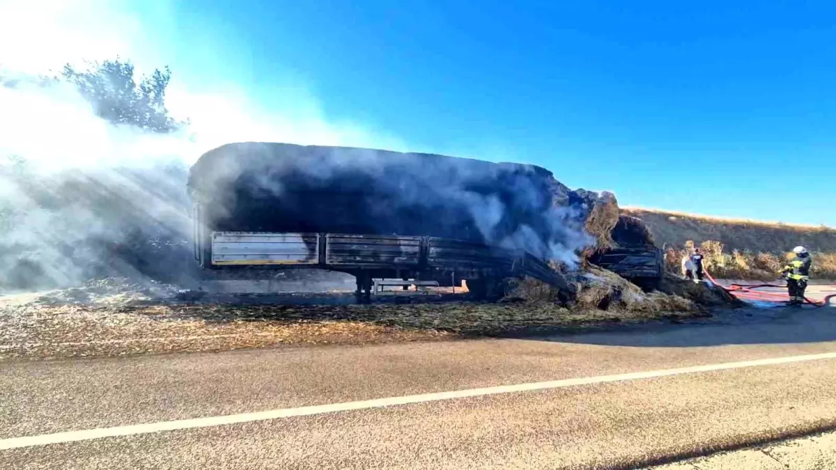 Tekirdağ'da LPG'li Araç Yangını, Tarlayı ve Tır Dorsesini Yaktı