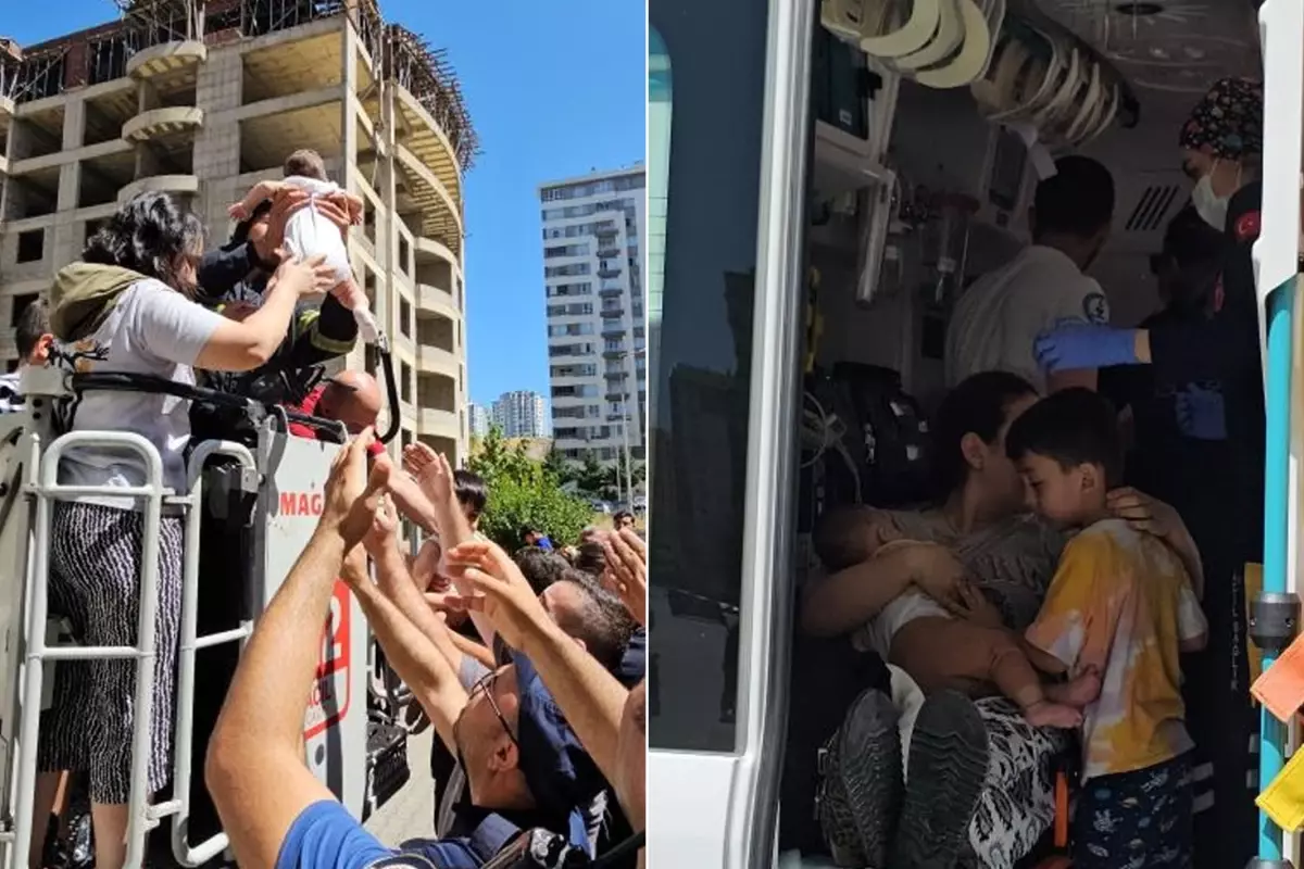 14 katlı binada yangın! Çocuklarına kavuşanlar gözyaşlarına boğuldu