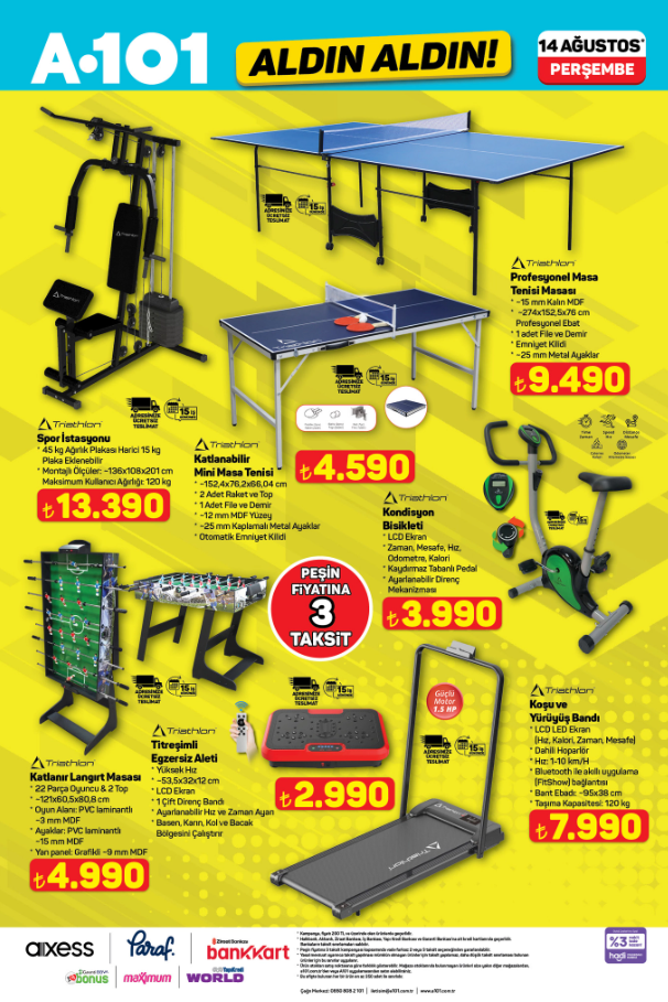 A101 14 Ağustos 2025 aktüel kataloğu! A101 Aktüel ürünler neler? A101 ALDIN ALDIN!