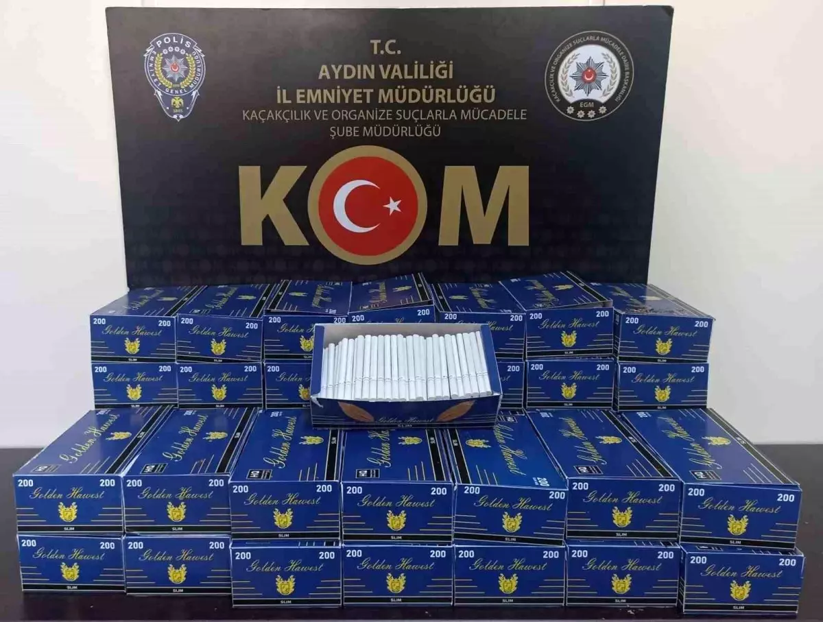 Aydın'da Kaçakçılık Operasyonu: 8 Bin 600 Makaron Ele Geçirildi
