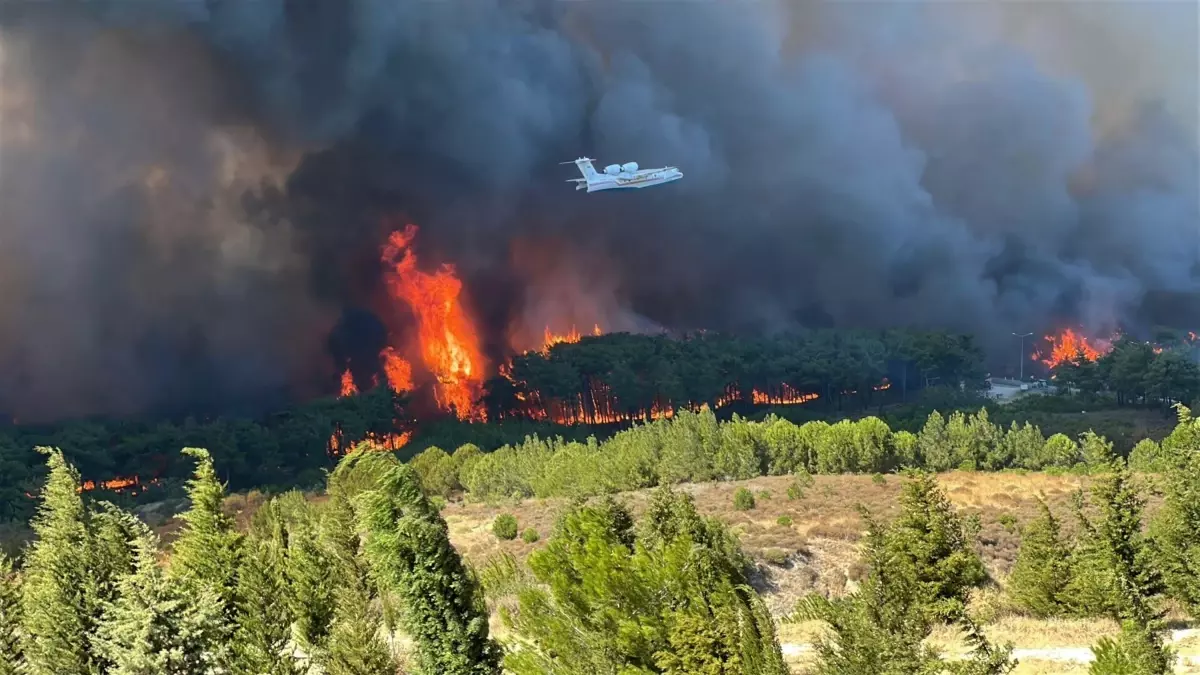 Çanakkale'deki Yangın Villalara Zarar Verdi