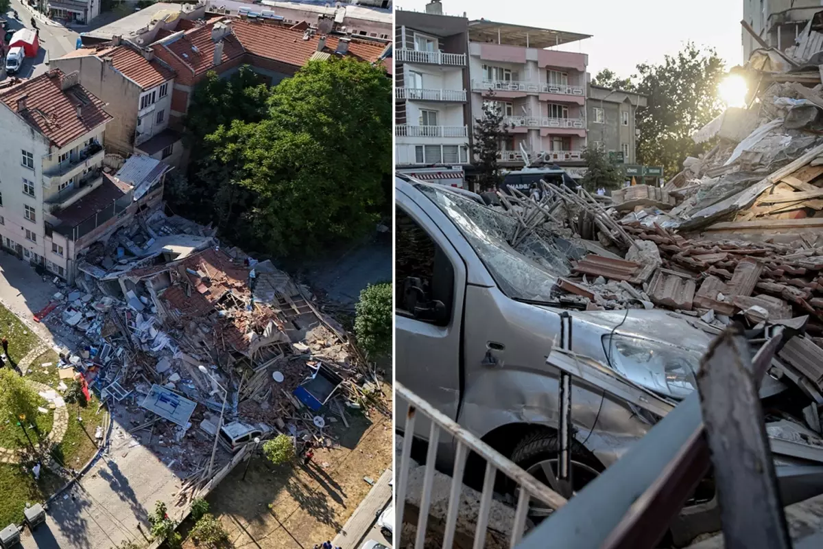 Depremin vurduğu Sındırgı havadan görüntülendi! İşte yıkılan bina sayısı