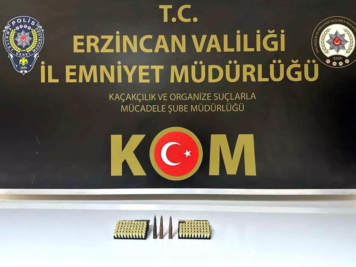 Erzincan'da 101 Mermi Ele Geçirildi, 1 Şüpheli Gözaltında