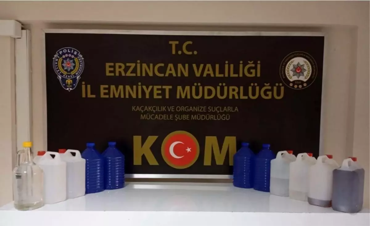 Erzincan'da Kaçak İçki Operasyonu: 42 Litre Ele Geçirildi