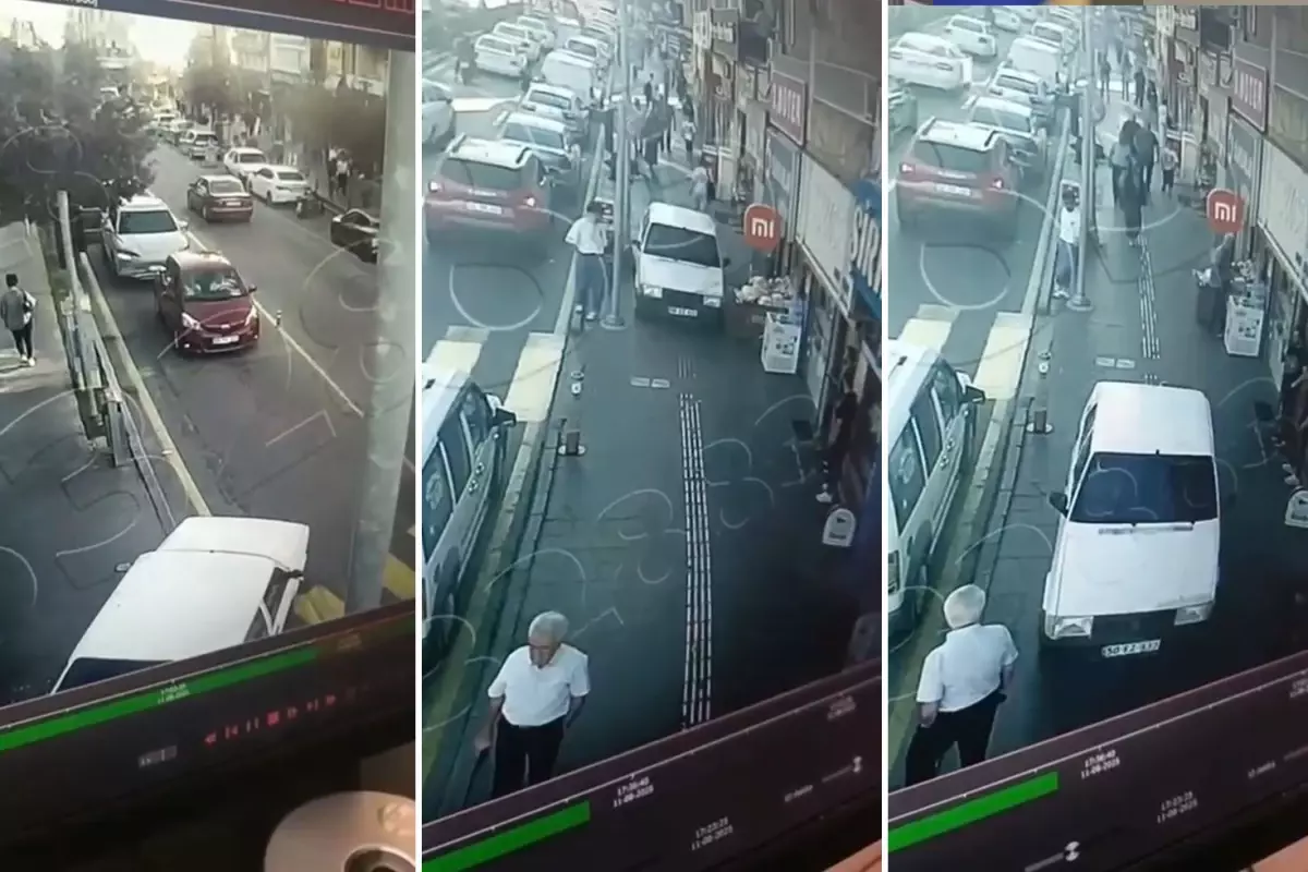 Yolu bıraktı, kaldırımdan ilerledi