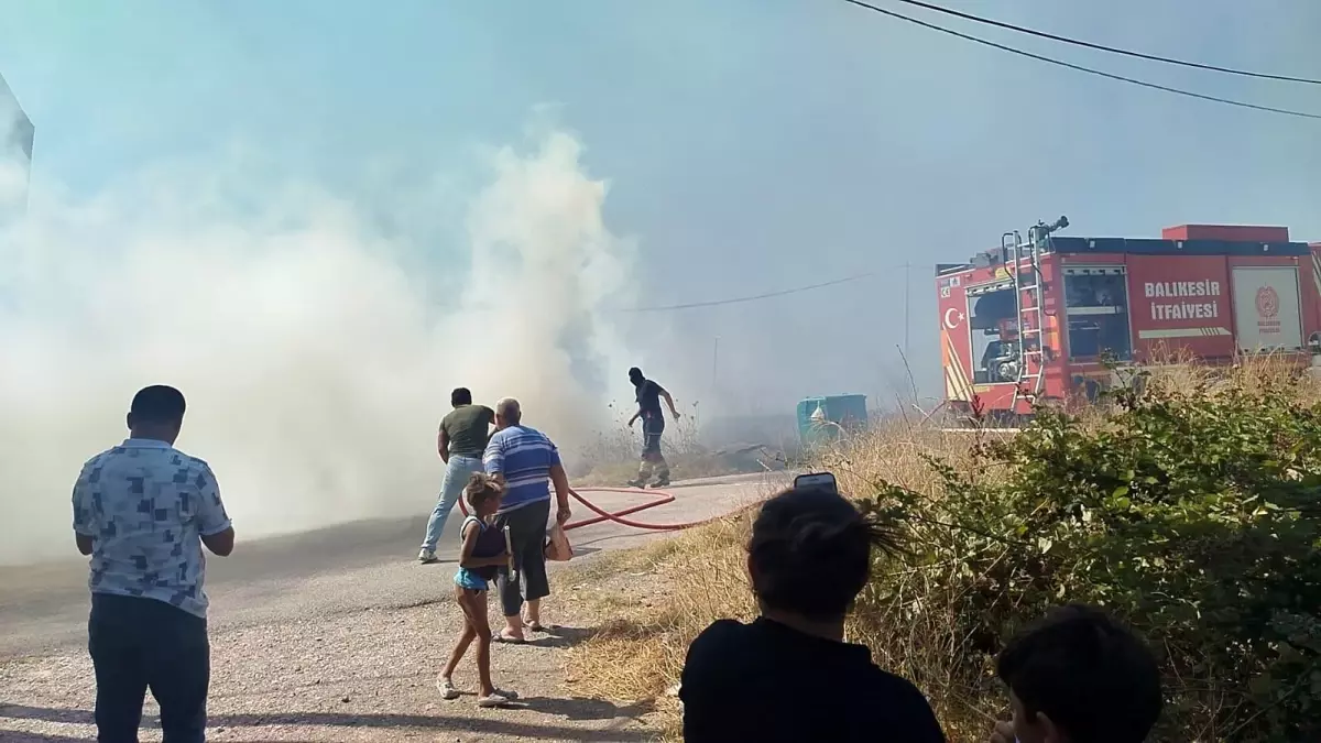 Bandırma'da NATO Dolum Tesisi Yakınında Yangın Kontrol Altına Alındı