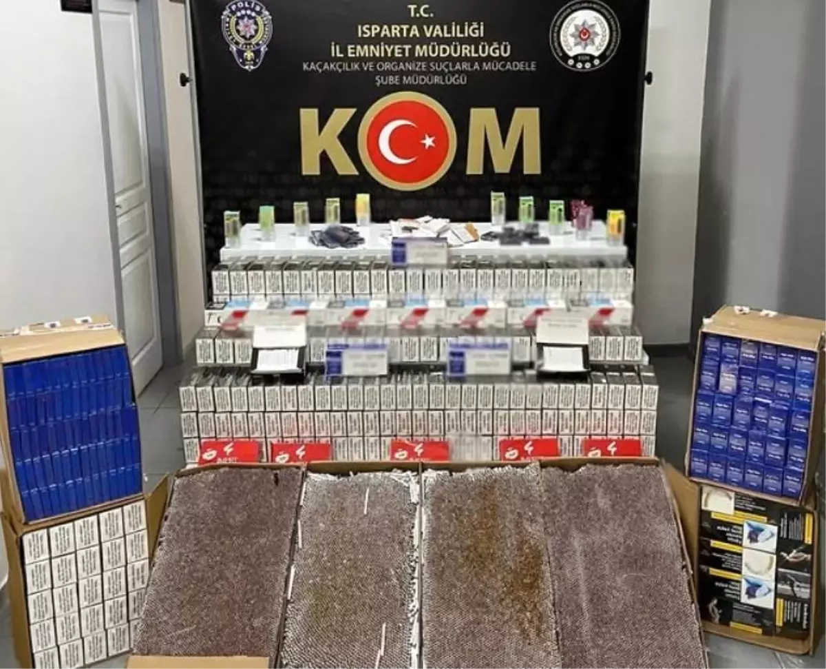 Isparta'da Kaçak Cigara ve Makaron Operasyonu