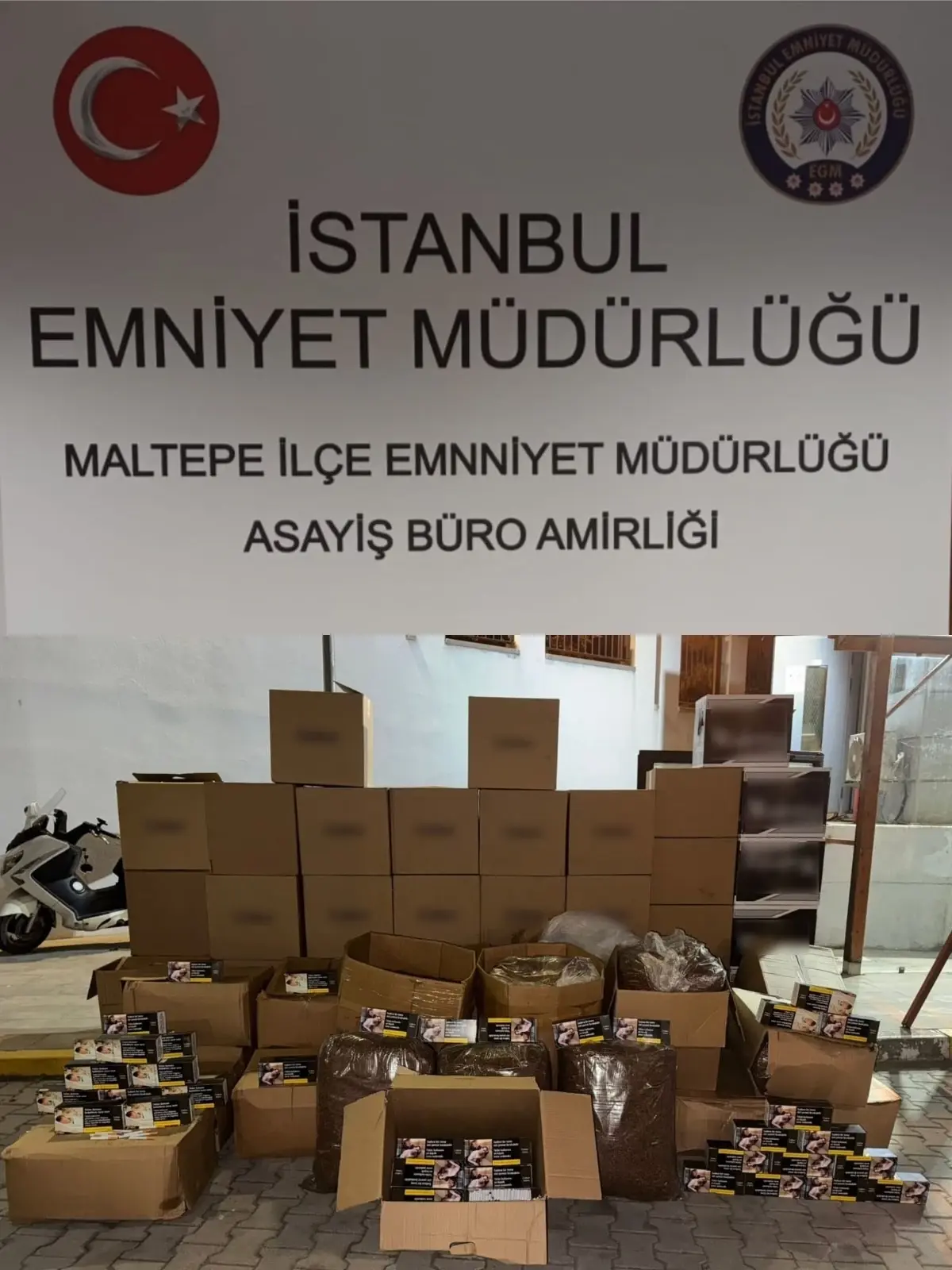 Maltepe'de Kaçak Sigara İmalathanesine Operasyon