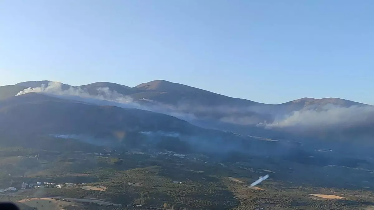 Soma'da Orman Yangını Sürüyor: Havadan ve Karadan Müdahale
