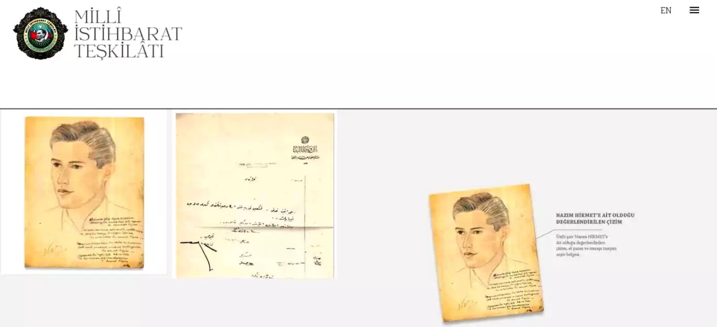 MİT, Nazım Hikmet'e Ait Arşiv Belgesini Yayınladı