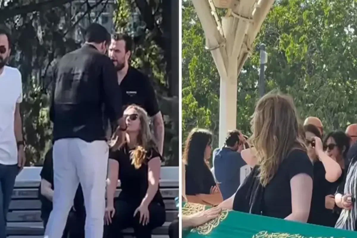 Ünlü oyuncu Hayal Köseoğlu, babasını son yolculuğuna uğurladı