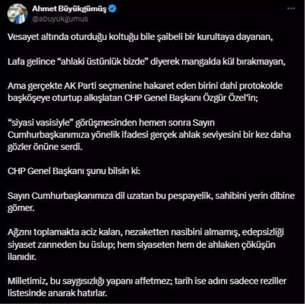 AK Parti'den CHP'ye Sert Yanıt