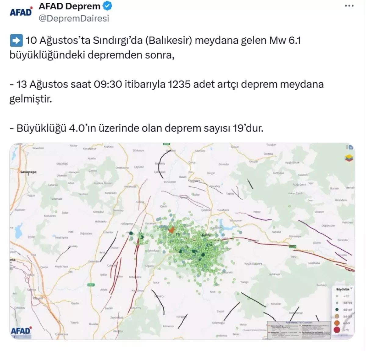 Balıkesir Sındırgı'da 6.1 Büyüklüğünde Deprem ve Artçı Sarsıntılar