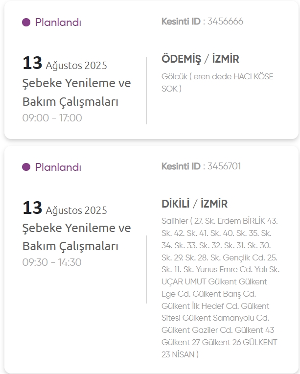 İzmir GEDİZ elektrik kesintisi! 13 Ağustos İzmir'de elektrik kesintisi ne zaman bitecek, elektrikler ne zaman gelecek?