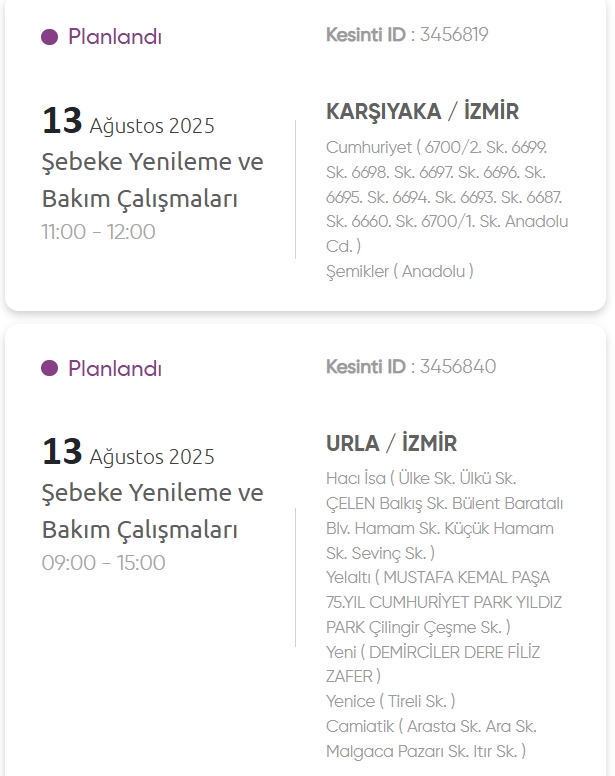 İzmir GEDİZ elektrik kesintisi! 13 Ağustos İzmir'de elektrik kesintisi ne zaman bitecek, elektrikler ne zaman gelecek?