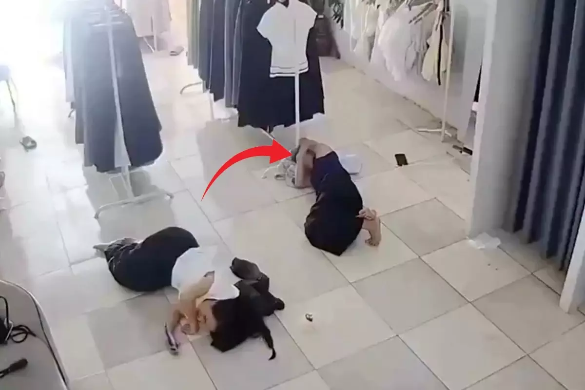 Kamera kayıttaydı: Mağazada dinlenen kadın hayatının şokunu yaşadı