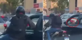Trafikte akılalmaz görüntü! Gasp etmeye çalıştığı sürücü tarafından vuruldu