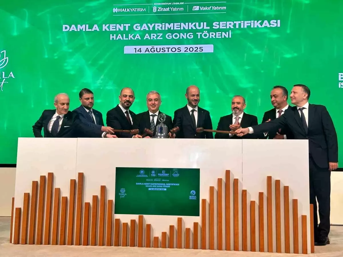 Damla Kent Projesi Gayrimenkul Sertifikası Borsa İstanbul'da İşlem Görmeye Başladı