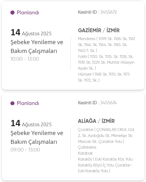 İzmir GEDİZ elektrik kesintisi! 14 Ağustos İzmir'de elektrik kesintisi ne zaman bitecek, elektrikler ne zaman gelecek?