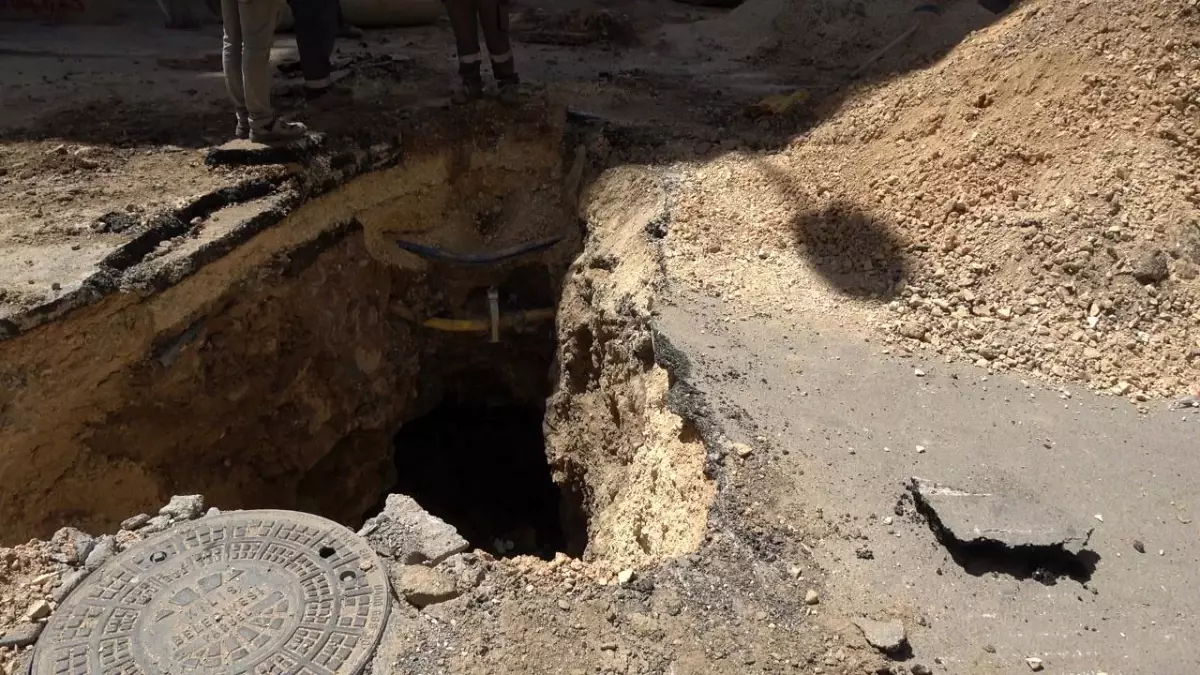 Kilis'te Altyapı Çalışmaları Sırasında Gaz Kaçağı Meydana Geldi