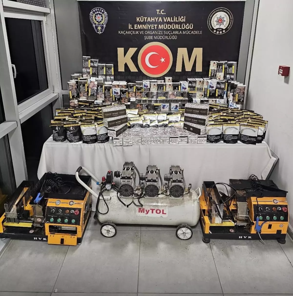 Kütahya'da Kaçak Sigara Operasyonu: Büyük Miktarda Ele Geçirildi