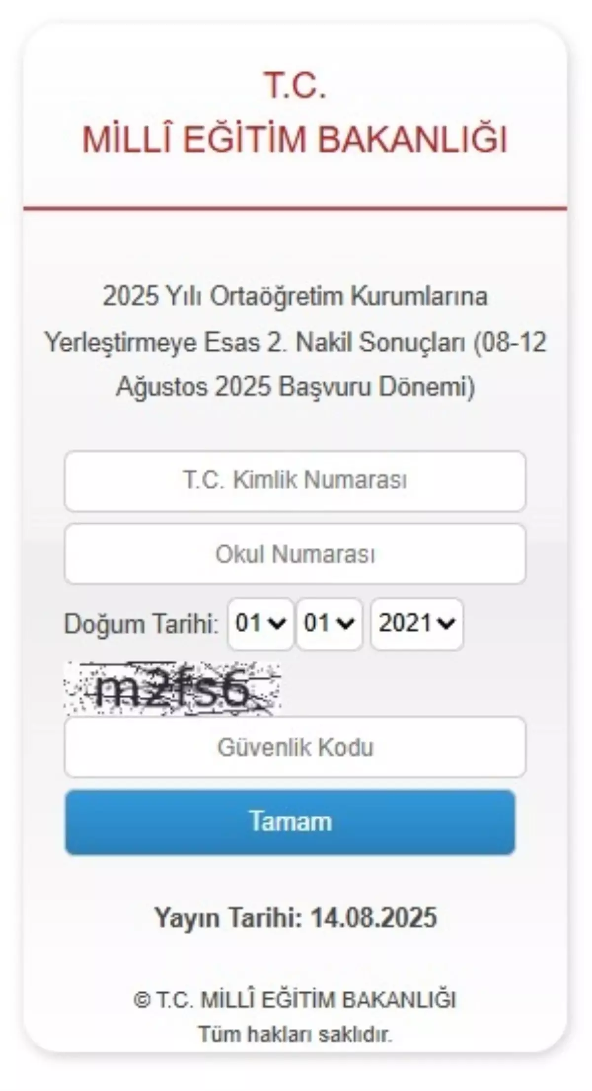 LGS 2. Nakil Sonuçları Açıklandı