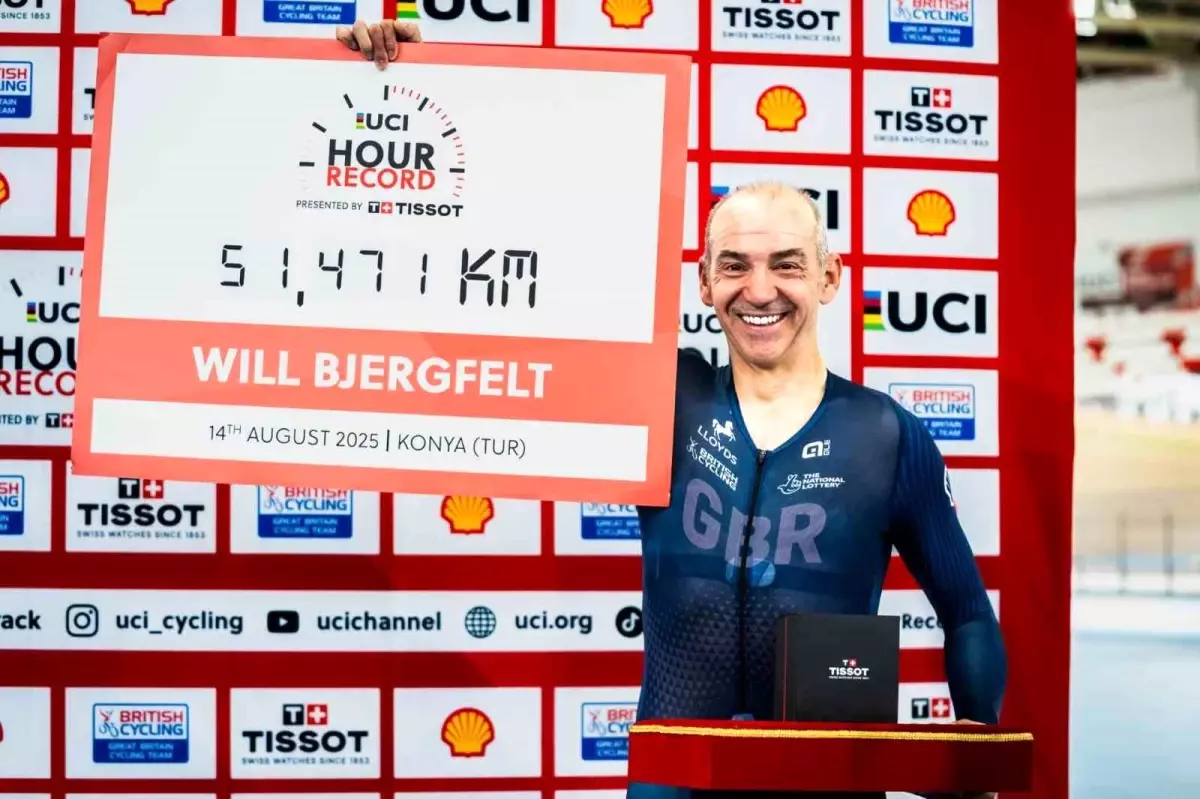 William Bjergfelt, Konya Velodromu'nda Saat Rekoru Kırdı