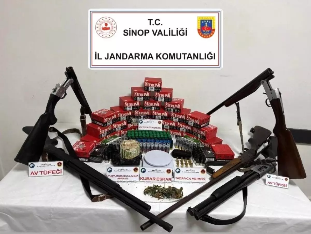 Sinop'ta Uyuşturucu ve Silah Operasyonu: 3 Gözaltı