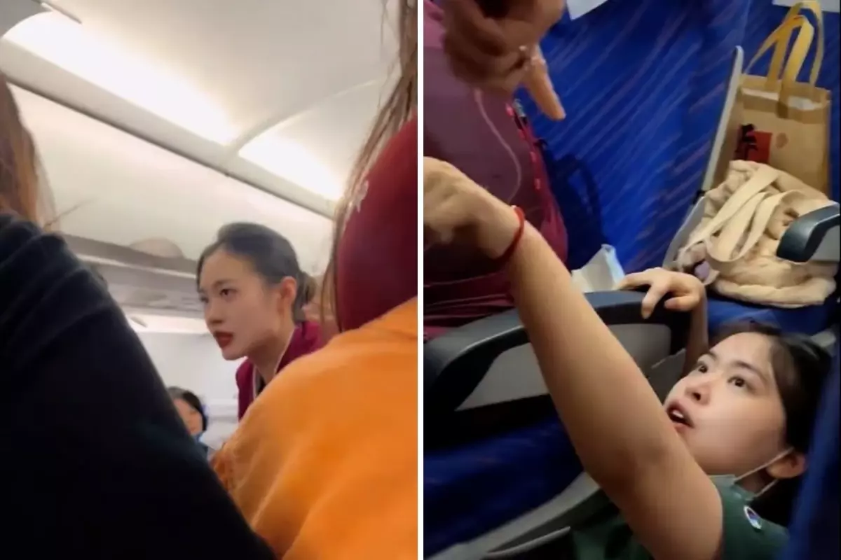 Uçakta koltuğunu tekmeleyen çocuğu uyaran kadın saldırıya uğradı