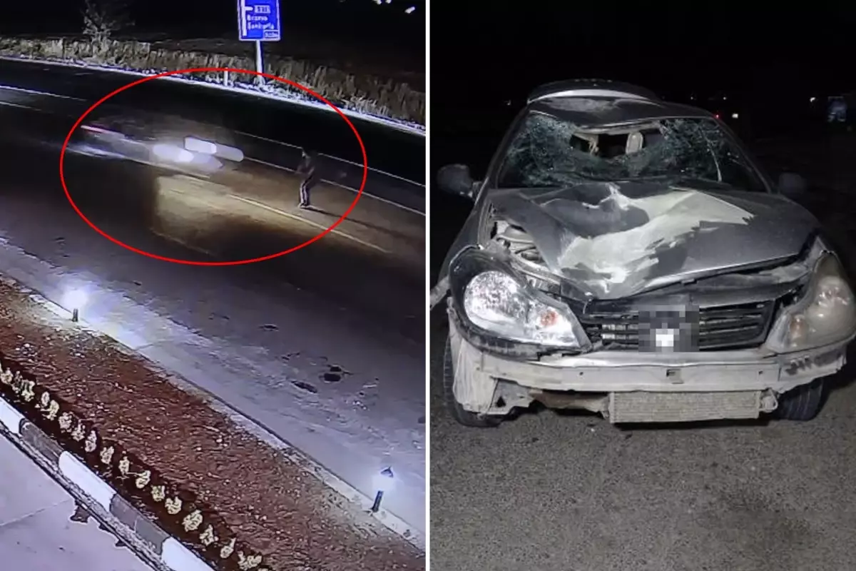 Karşıya geçerken araba çarptı! Metrelerce savrulan adam hayatını kaybetti