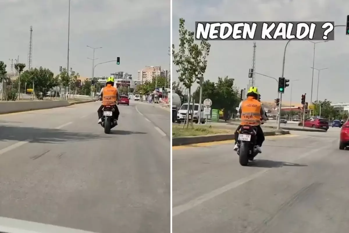 Ehliyet sınavından kalan motor sürücüsünün görüntüsü büyük tartışma yarattı