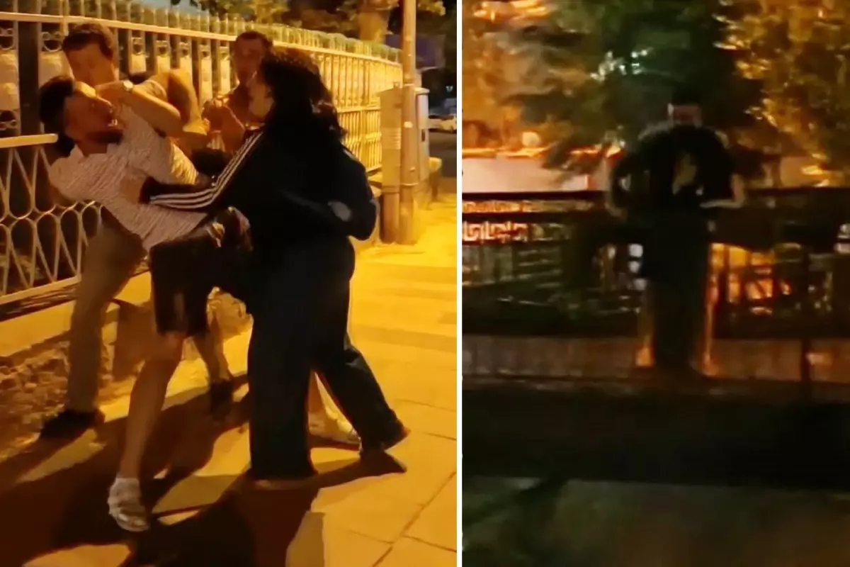 Erkek arkadaşından kaçarken yakalandı, kendini köprüden atmak istedi