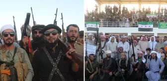 Silahlarıyla stadyumda toplanıp terör örgütü PKK/YPG'ye meydan okudular